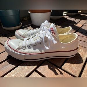 CONVERSE All Star white canvas low-tops